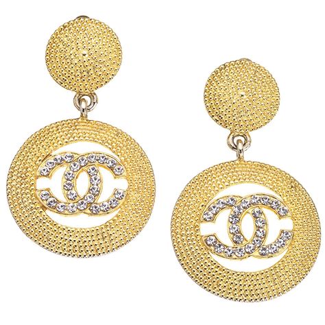 chanel costume jewelry dangling earrings rhinestone|Chanel earrings for women.